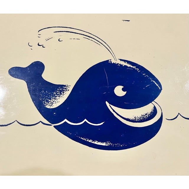 Nautical Mid Century Nautical Whale Tray For Sale - Image 3 of 7