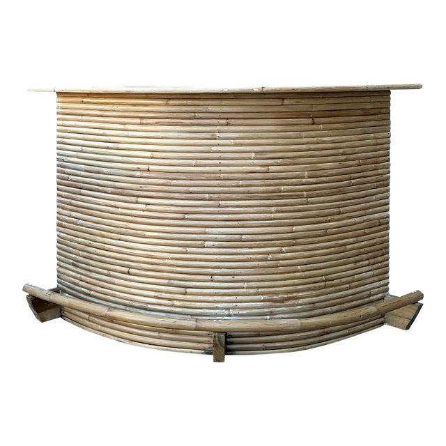 Vintage Bent Rattan Dry Bar For Sale