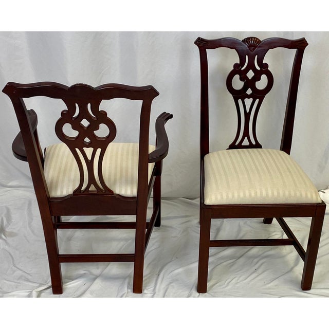 Vintage Mahogany Lexington Furniture Chippendale Dining Chairs Set of