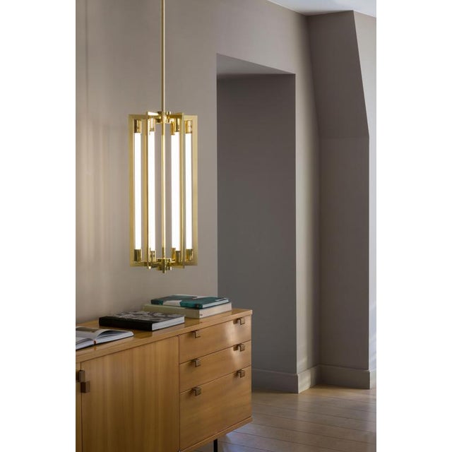 Brass Glass Tubes Pendant Light by Magic Circus Editions For Sale - Image 9 of 11