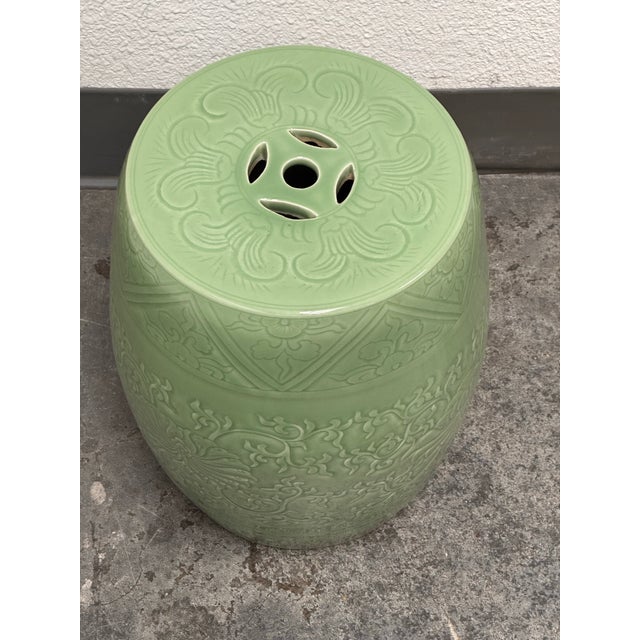Ceramic Safavieh Lotus Garden Stool For Sale - Image 7 of 12