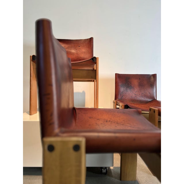 Monk Chairs by Afra & Tobia Scarpa for Molteni, 1970s, Set of 4 For Sale - Image 9 of 16