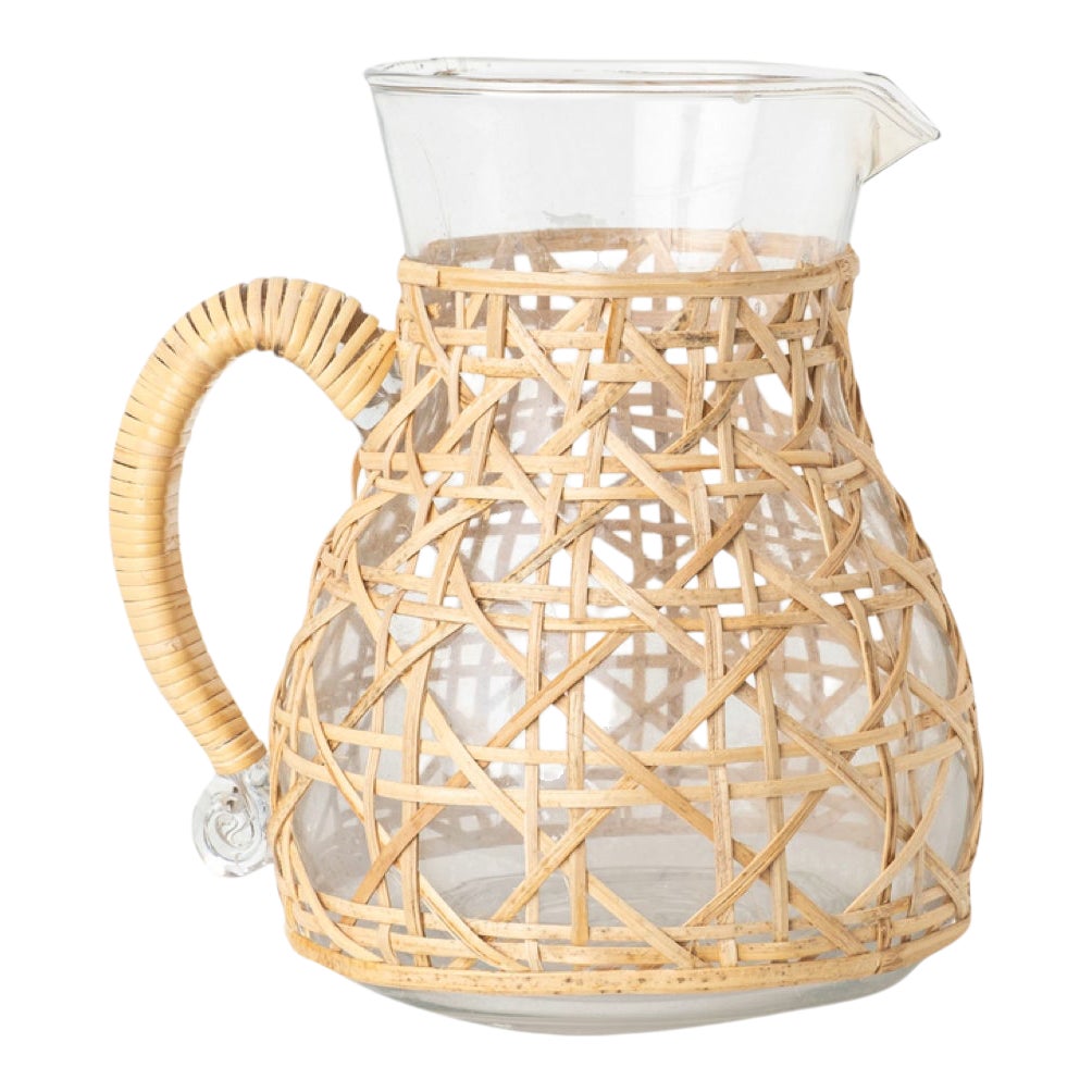 Cane Wicker Pitcher, Midsize Chairish
