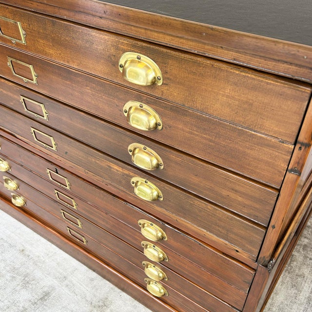 Wood Architect's Plan Chest of 8 Drawers, 1940s For Sale - Image 7 of 17