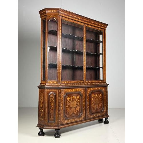 Brown Dutch Marquetry Cabinet, 1760s For Sale - Image 8 of 8