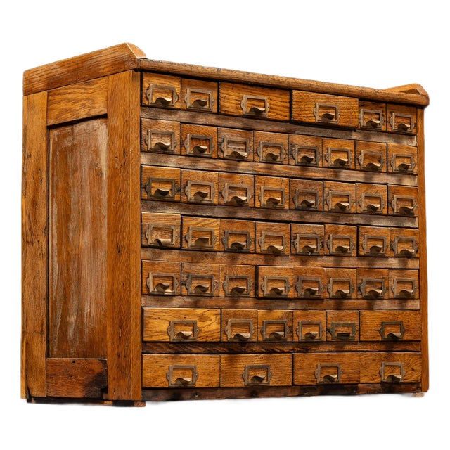 Early 20th Century Wooden Small Parts Cabinet For Sale