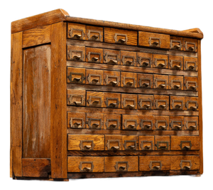 Early 20th Century Wooden Small Parts Cabinet