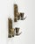 Midcentury beautiful pair of wall lamps in brass and glass in the style of Gio Ponti. Made in Italy in the 1950s. Up to...