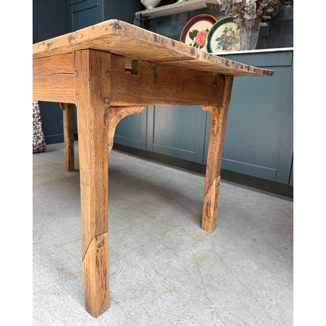 Antique Oak Farmhouse Table, 1890s For Sale - Image 8 of 15