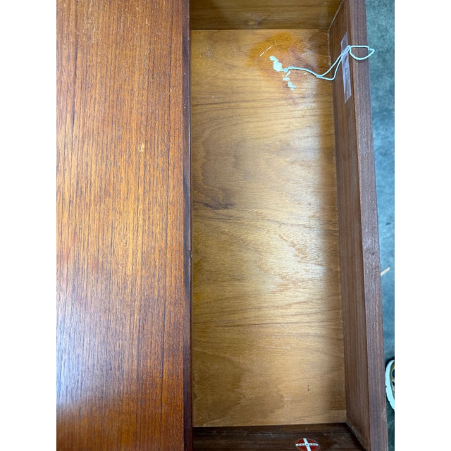 Vintage 1960s Danish Modern Teak Drop-Front Nightstand by Selig For Sale - Image 9 of 9