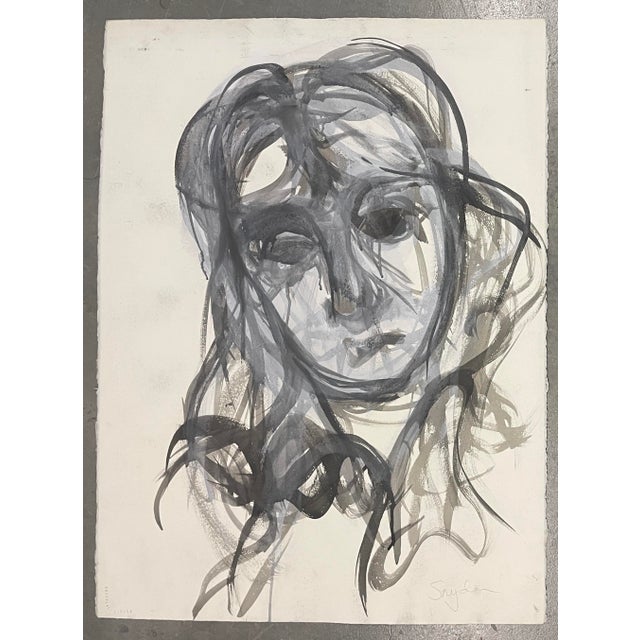 Portraiture Snyder1970s Richard Snyder Modern Large Portrait For Sale - Image 3 of 3