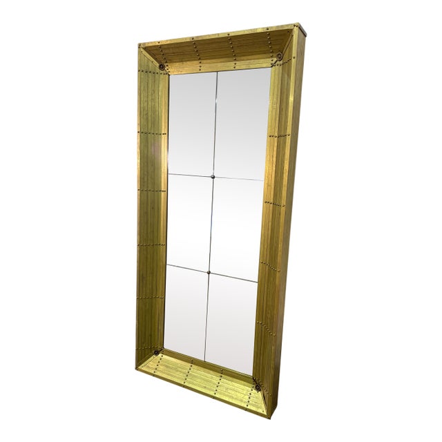 Large Brass Mirror, 20th Century For Sale