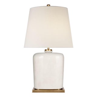 Thomas O'Brien by Visual Comfort Signature Mimi Table Lamp in Tea Stain with Linen Shade For Sale