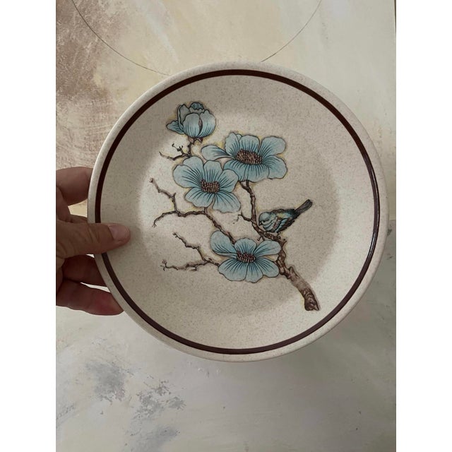 Mid 20th Century Softwind Stoneware by Temperware - A Wedgwood Company - 8” Plates - Set of Seven (7) For Sale In Chicago - Image 6 of 10