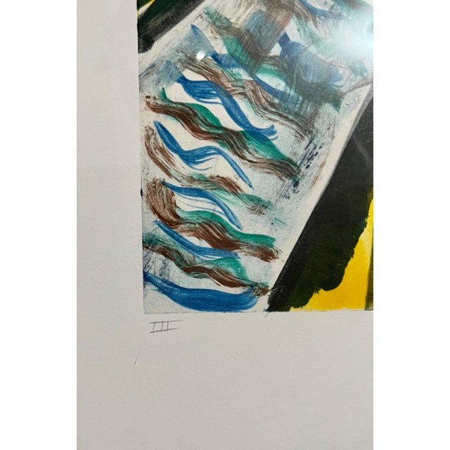 Gregory Amenoff (Contemporary American abstract painter, b. 1948), Monotype Monoprint (1990) Hand signed in pencil lower...