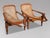 Large Vintage Teak and Cane Colonial Planters Chairs, 1920, Set of 2 For Sale - Image 10 of 12