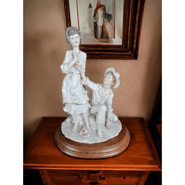 Ceramic Statuette of Young Love by A. Belcari for Capodimonte For Sale - Image 7 of 7