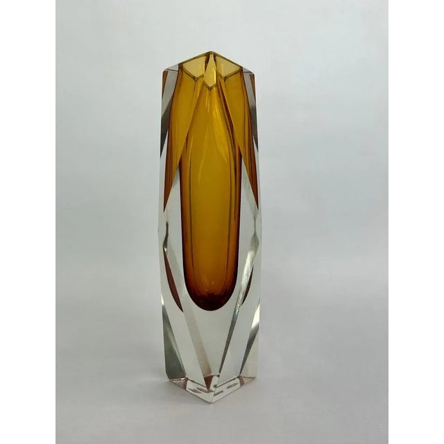 Flavio Poli Yellow Art Glass Vase by Flavio Poli for Murano, 1950s For Sale - Image 4 of 9