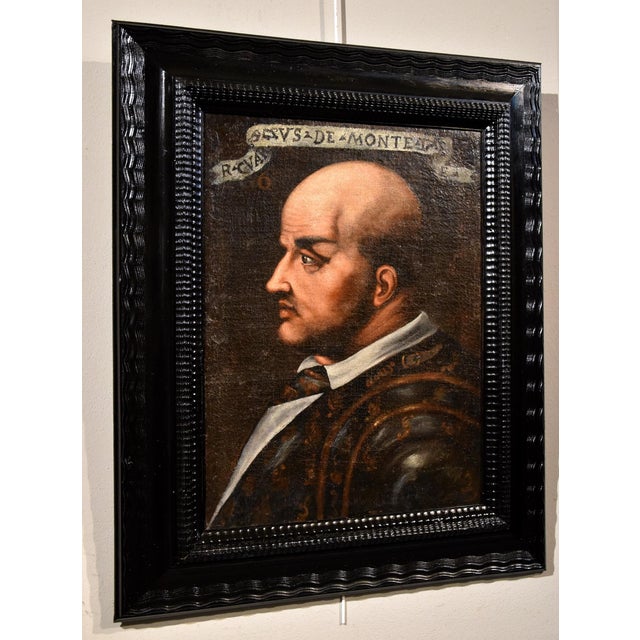 Tuscan Artist, Portrait of Niccolò Orsini, Count of Pitigliano, 16th Century, Oil on Canvas, Framed For Sale - Image 8 of 15