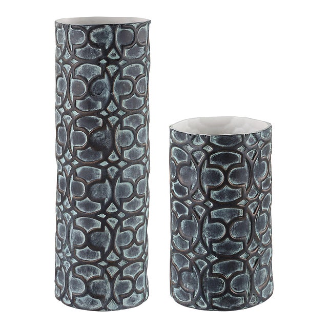 Baltra Bronze Patina Vases, Set of 2 For Sale