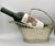 Metal Mid-Century French Silver Wire Wine Basket For Sale - Image 7 of 8