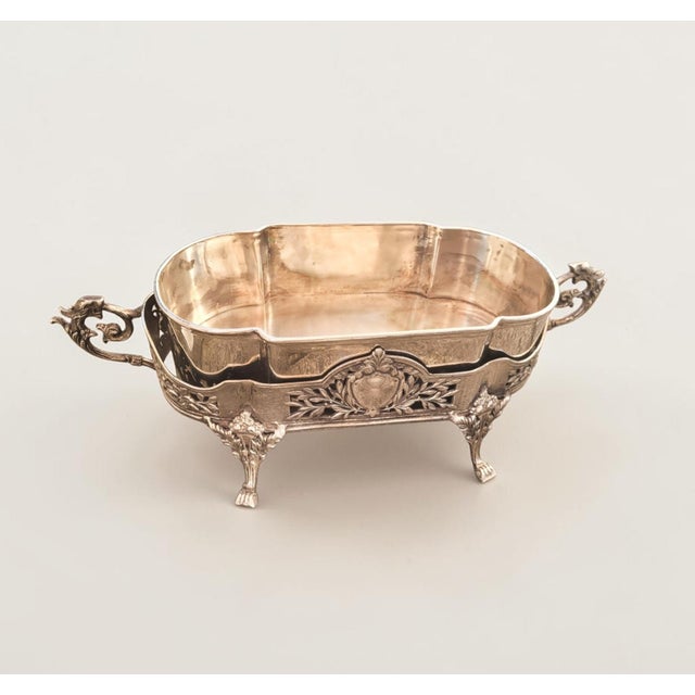Antique Louis XVI Revival French Silver-Plated Jardinière, 1890 For Sale - Image 15 of 17