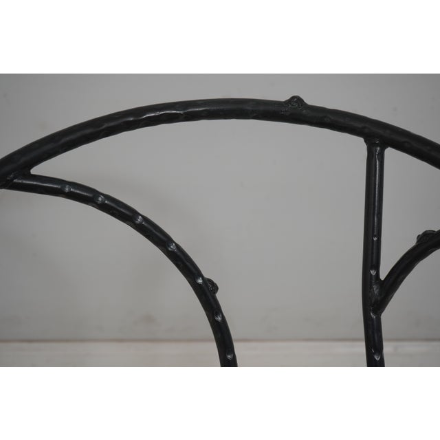 Pair of Winterthur Faux Bois Iron Chairs For Sale - Image 14 of 18