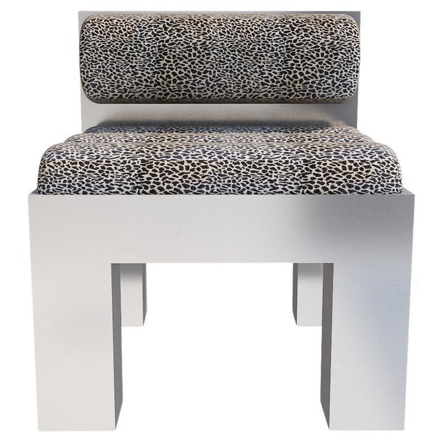 Silver Velvet Jam Lounge Chair by Melis Tatlicibasi For Sale - Image 8 of 8