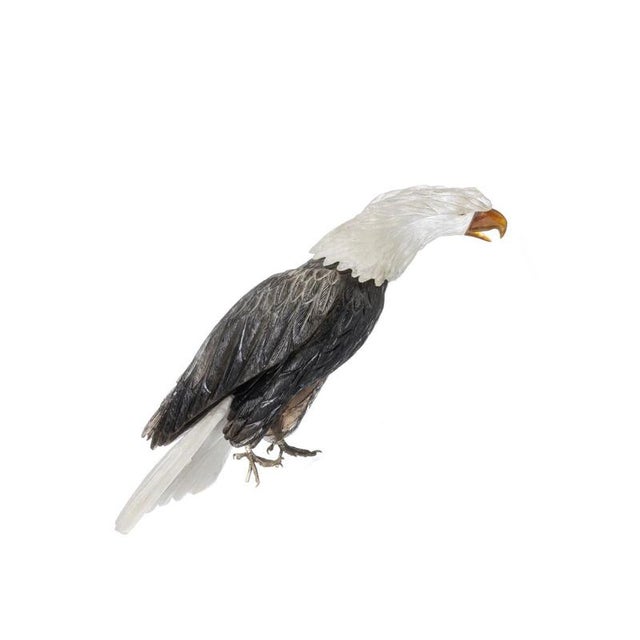Eagle in Quartz and Silver For Sale - Image 6 of 6