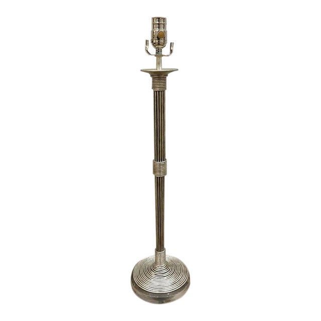 Currey & Co Reeded Candlestick Lamp For Sale