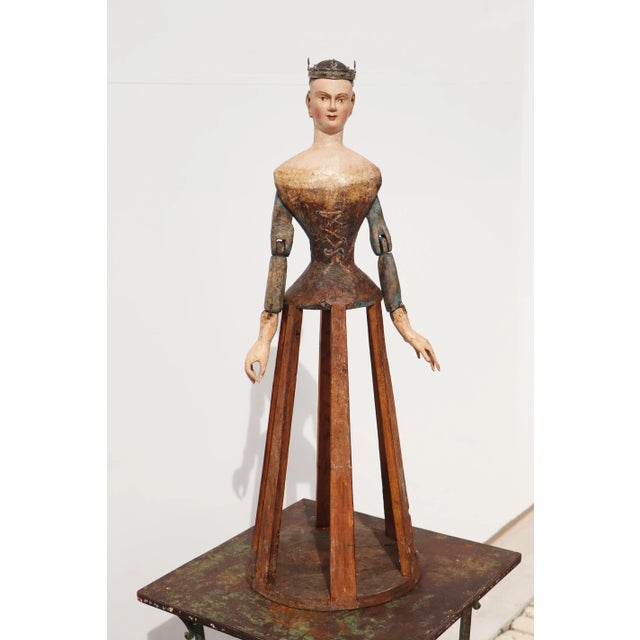 Date: 18th Century. Country: Portugal. Material: Polychrome Wood, Silver Crown (also from the 18th Century). Item...