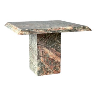 Fior Di Pesco Marble Plinth Side Table, Italy, 1980s For Sale