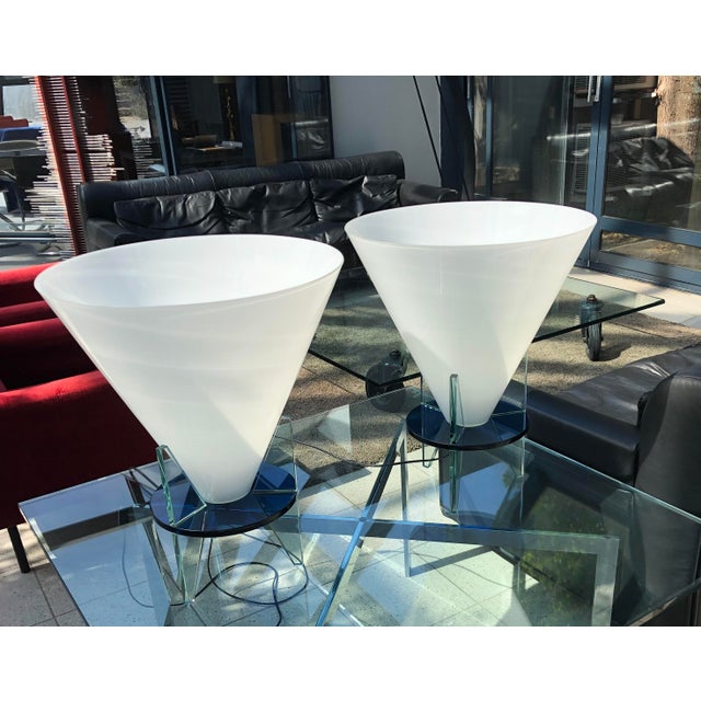 Glass Model Otéro Lamps by Rodolfo Dordoni for Fontana Arte, 1986, Set of 2 For Sale - Image 6 of 9