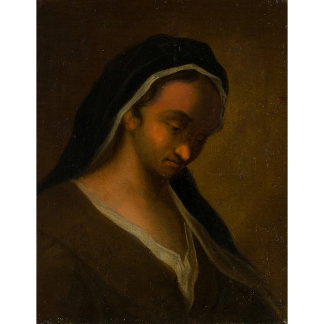Woman with Headscarf, 1810, Oil on Canvas For Sale