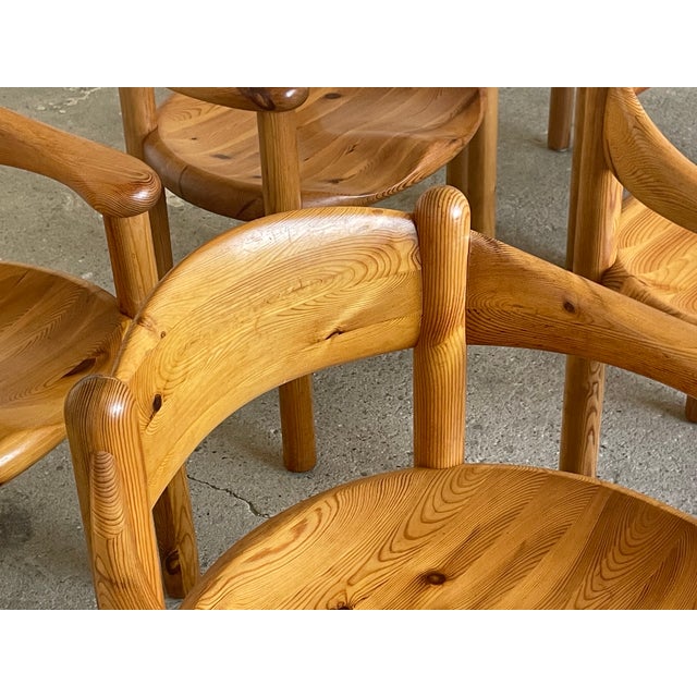 Brutalist Pine Dining Chairs from Rainer Daumiller, Denmark, 1970s, Set of 6 For Sale - Image 11 of 13