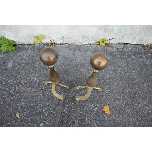 19th Century Regency Style Andirons - a Pair For Sale In Philadelphia - Image 6 of 9