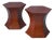 Pair of Hexagonal Leather Side Tables For Sale