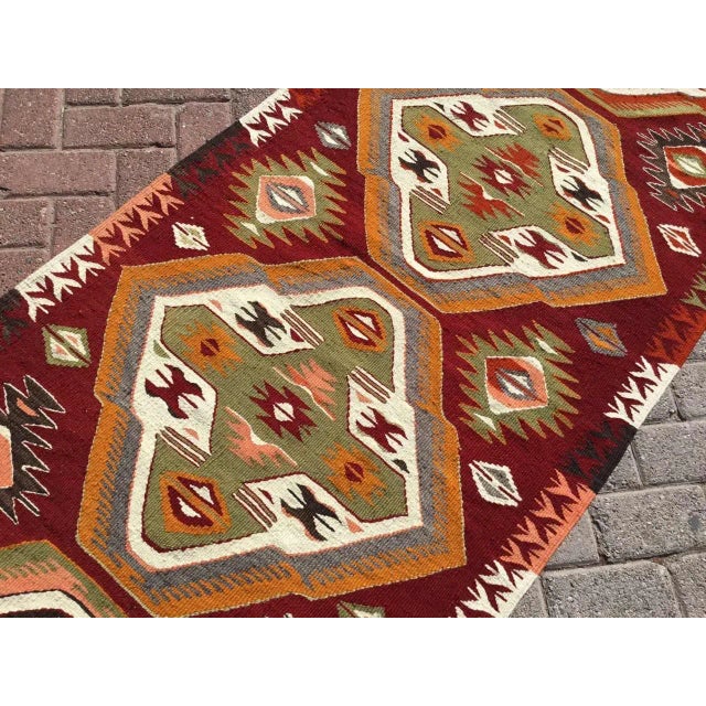 Vintage Turkish Kilim Runner - 35.5" X 104" For Sale - Image 6 of 10