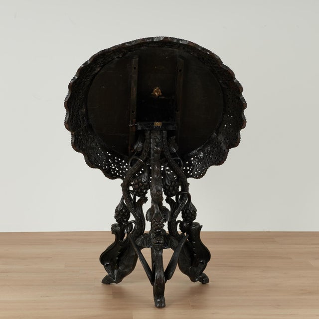 Antique Anglo Indian Carved Rosewood Table For Sale - Image 16 of 18
