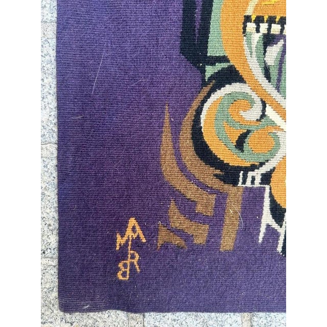 Mid-Century Modern French Tapestry by Mileva for Aubusson, 1940s For Sale - Image 11 of 18