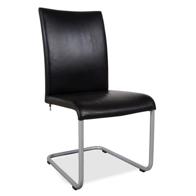 D2 Chairs in Black Leather from Hülsta, Set of 6 For Sale - Image 5 of 18