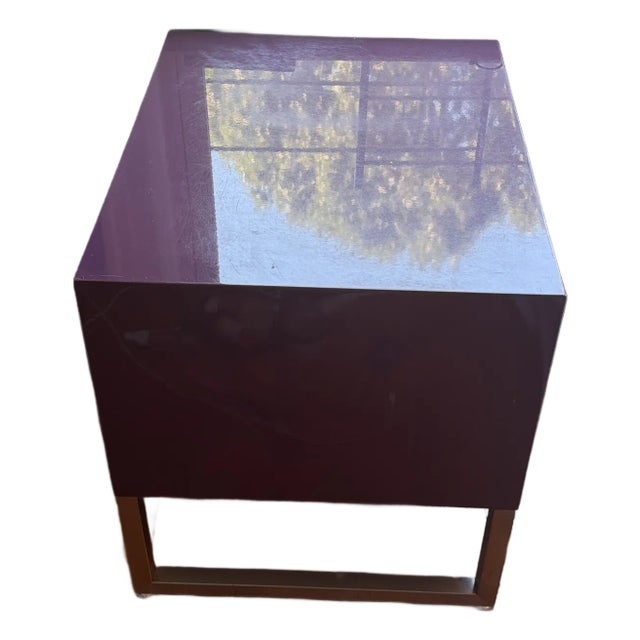Contemporary Lavander Bedside Table For Sale
