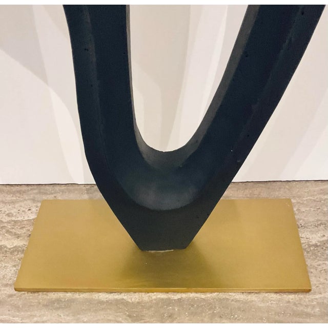 Arteriors Home Arteriors Modern Charcoal Ricestone Kenly Sculpture For Sale - Image 4 of 5