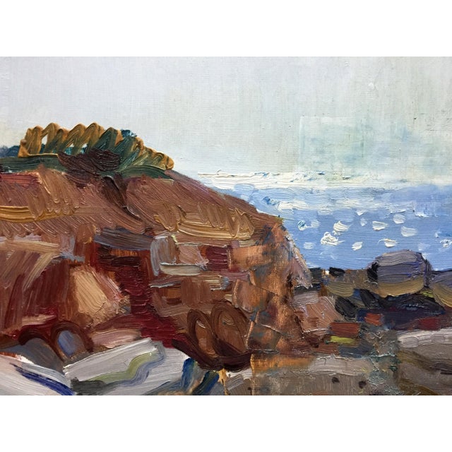 Impressionist 1950s Oil Painting Seascape Filippov Z. I. For Sale - Image 3 of 10