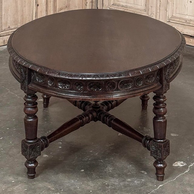 19th Century French Louis XVI Oval Coffee Table For Sale - Image 9 of 12