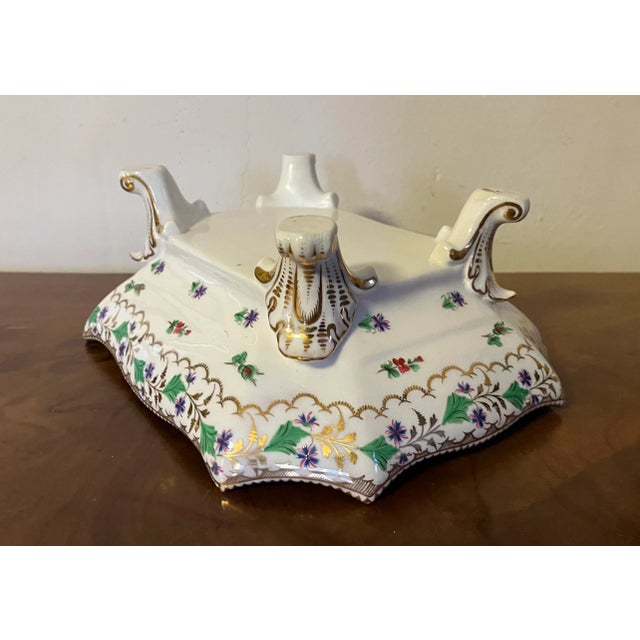 Antique Early 19th Century English Sprig Porcelain Footed Compote Bowl For Sale - Image 12 of 12
