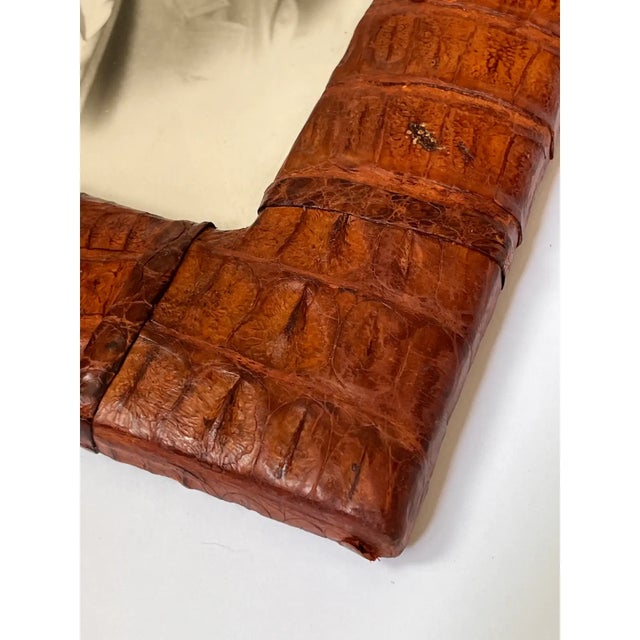 Art Deco Leather Frame For Sale - Image 4 of 5