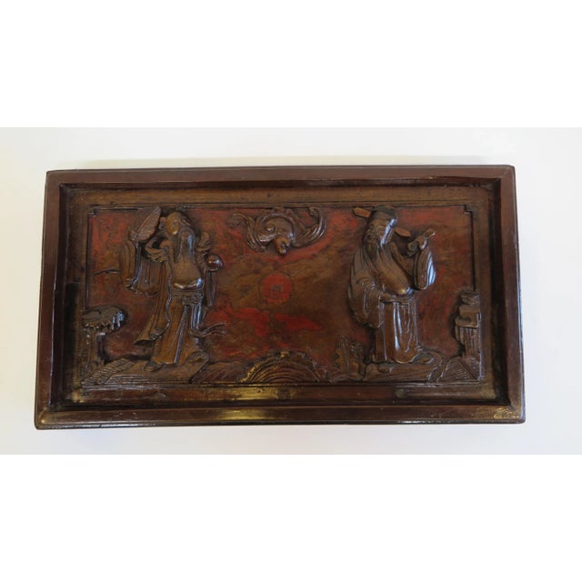 19th Century Chinese Carved Panel Board For Sale - Image 9 of 11