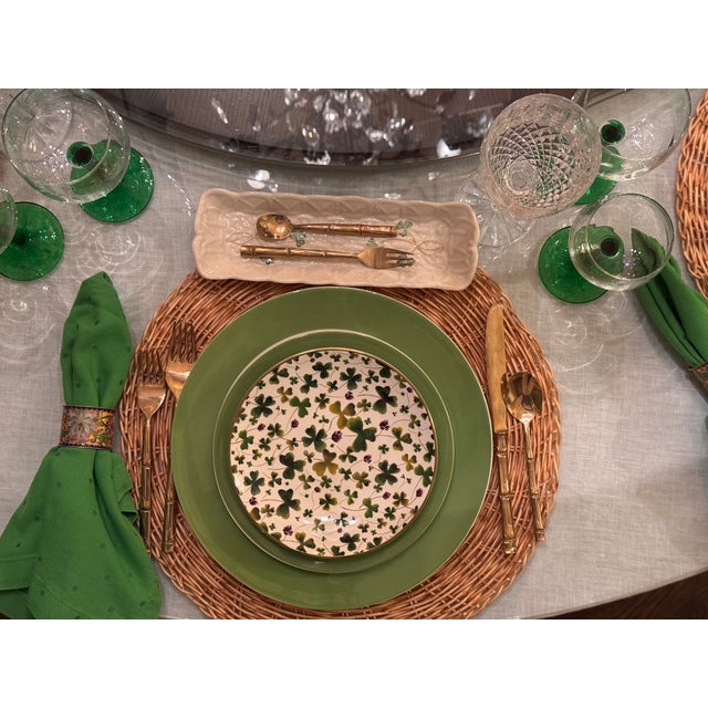 Vera Neumann Papillon Dreams Stripe Up the Bands Plates - 13 Pieces For Sale - Image 15 of 16