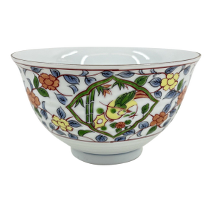 Vintage Hand-Painted Japanese Ryuho Sanyo Toki Porcelain Bowl